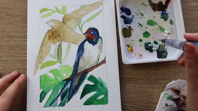 Painting with the FATTEST Waterbrush (Scrawlrbox April 2021 Challenge) смотреть онлайн