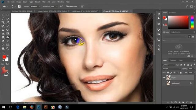How to use Dodge, Burn and Sponge tool Photoshop Tutorial By Saiful - Tutorial Bird смотреть онлайн