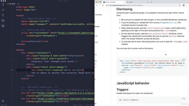 Alerts In Bootstrap 4 || Learn Bootstrap смотреть онлайн