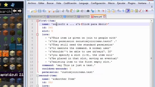 Plugin Bukkit | CustomJoinItems | Items con comandos смотреть онлайн