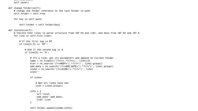 Parse html bookmarks export to a json with python for further management смотреть онлайн