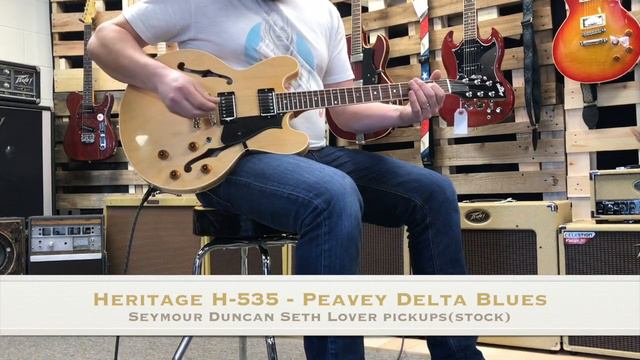 Heritage H-535 and a Peavey Delta Blues смотреть онлайн