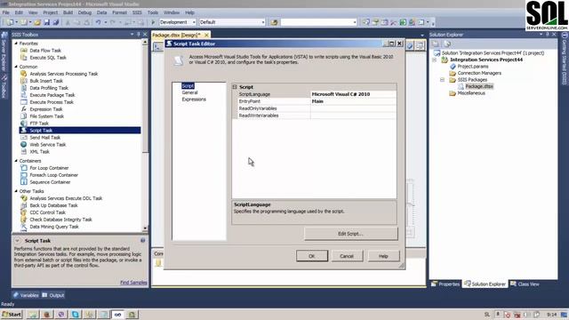 SQL Server Integration Services - Script Task смотреть онлайн