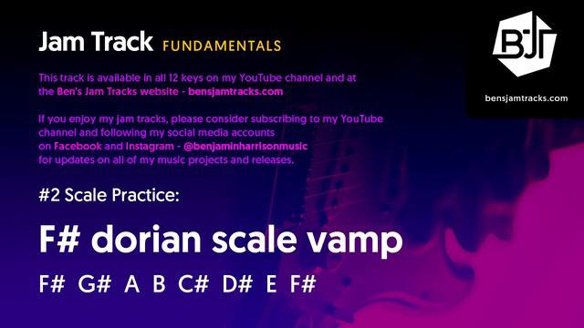 F# dorian scale vamp Jam Track - BJTF #2-7 смотреть онлайн