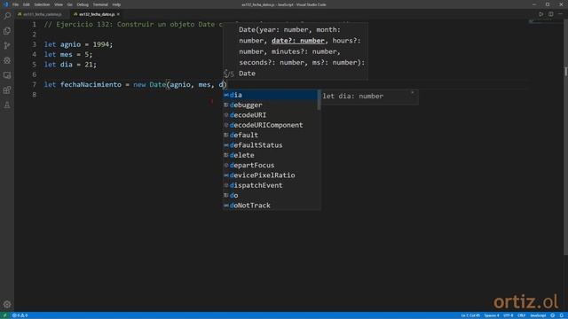JavaScript - Ejercicio 132: Crear un Objeto Date con los Valores de Año, Mes y Día смотреть онлайн