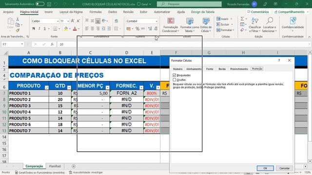 Como Bloquear Células no Excel de Forma Fácil e Rápida смотреть онлайн