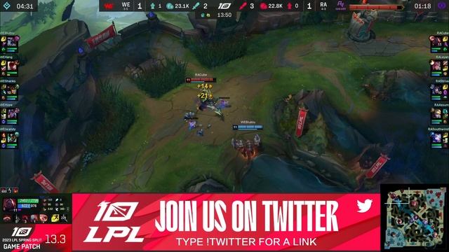 WE vs RA - Game 3 | Week 6 Day 5 LPL Spring 2023 | Team WE vs Rare Atom G3 смотреть онлайн