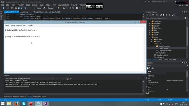 MVCSiteMapProvider подключение к проекту, создание меню смотреть онлайн