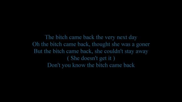 Bitch Came Back - Theory of a Deadman ( lyrics ) смотреть онлайн