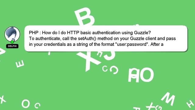 PHP : How do I do HTTP basic authentication using Guzzle? смотреть онлайн