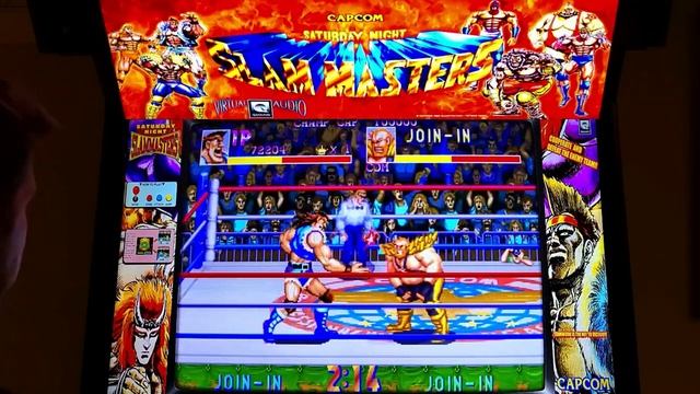 Saturday Night Slam Masters Arcade Cabinet MAME Gameplay w/ Hypermarquee смотреть онлайн