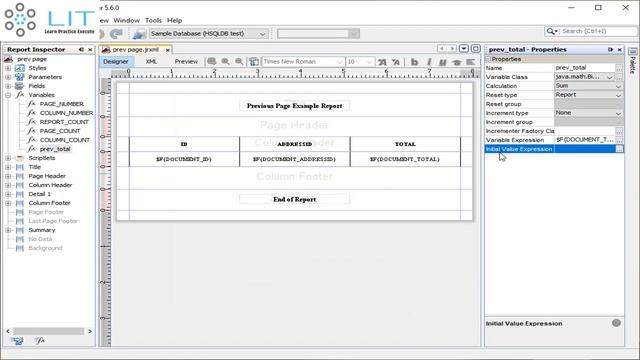 Previous Page Total in Ireport Jasper смотреть онлайн