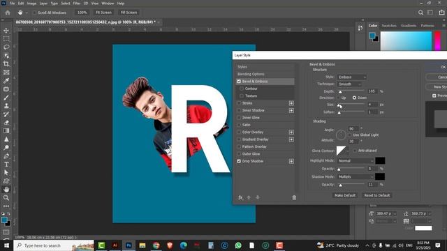 R Logo Design in Photoshop - R Logo In Photoshop | Logo Design Photoshop смотреть онлайн