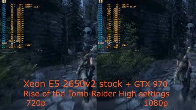 Xeon E5-2650 V2 + GTX 970 Low/max Settings 720p/1080p In 43 Games
