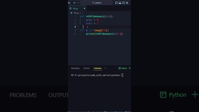 Find Nth #Fibonacci in #python | #hindi смотреть онлайн