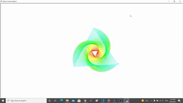 Python Turtle Graphics #14 : Multiple Triangle Rainbow Part 2 смотреть онлайн