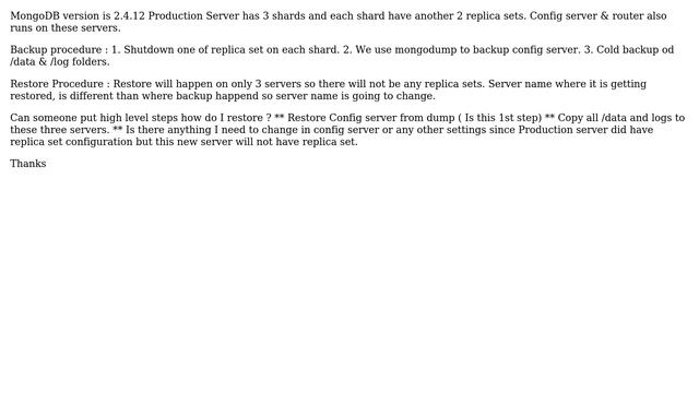 Databases: restore mongodb sharded cluster to another server смотреть онлайн