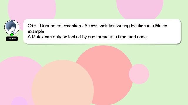 C++ : Unhandled exception / Access violation writing location in a Mutex example смотреть онлайн