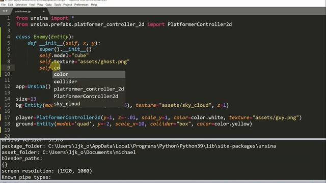 Introduction to Platformer in Ursina Engine in Python # 3, Player, Traps and Enemies смотреть онлайн