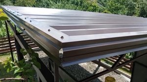 Односкатный навес, профлист #навес #профлист