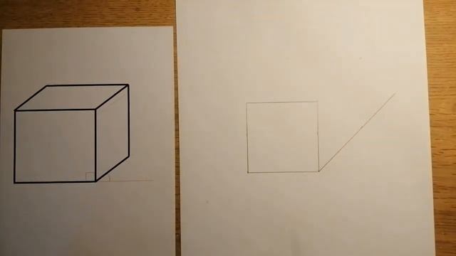 Oblique Cube Drawing смотреть онлайн