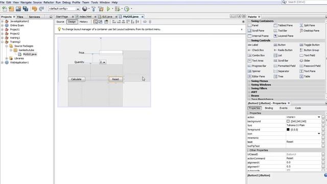 Java Swing Tutorial 1 - Creating GUI with NetBean IDE смотреть онлайн