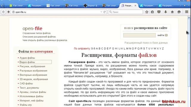 Как открыть файлы, как узнать расширения файлов смотреть онлайн