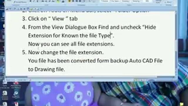 How to convert the BAK (backup) to its DWG (original AutoCAD Drawing) file смотреть онлайн