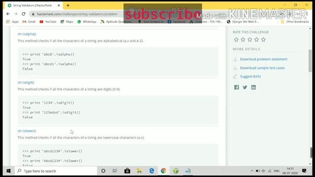 hackerrank solution string validation using any() function|| python || logic ||and solution смотреть онлайн