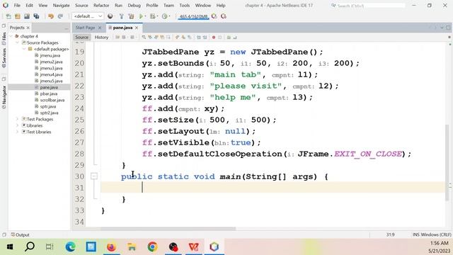 Java Swing: JTabbedPane смотреть онлайн