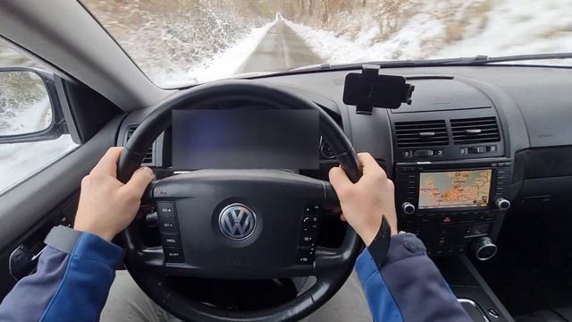 [POV] VW Touareg [V6 3.0 TDI / 225 Hp / 2006] 4MOTION Test Drive in the SNOW of GERMANY смотреть онлайн