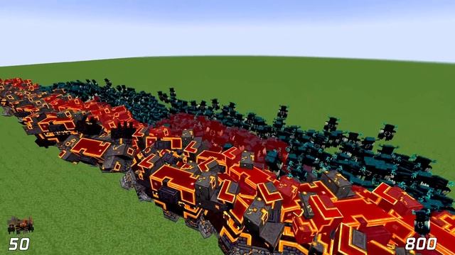 500 Warden Vs 50 Netherite Monstrosity | Minecraft