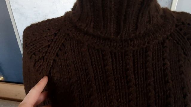 Я его довязала!!! Мужской свитер из Ализе суперлана макси.// описание смотреть онлайн