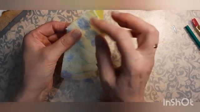 Ватная кукла. Платье в технике декупаж. смотреть онлайн