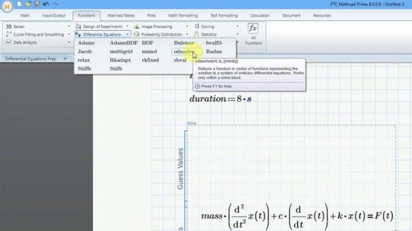 Mathcad - Differential Equations