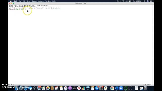 "Hello World" Python IDLE смотреть онлайн
