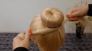 Пучок из волос. Очень БЫСТРО и ПРОСТО. Причёска на каждый день, в школу, на работу