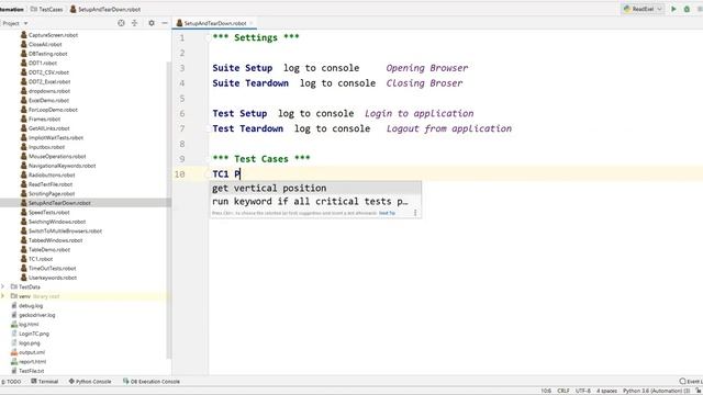 Part 21- Setup & TearDown in Robot FrameworkRobot | Selenium with Python смотреть онлайн