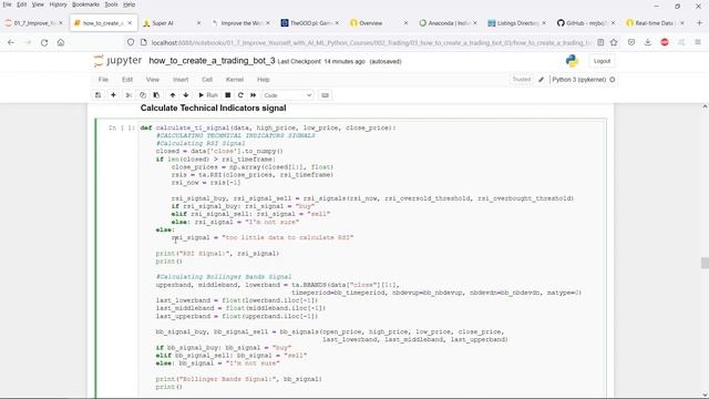 How to create a trading bot in Python (3) with 4 candlestick patterns, 2 indicators, Alpaca, charts смотреть онлайн
