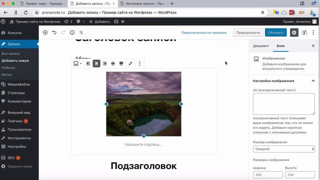 Визуальный редактор Wordpress. Работа с изображениями. смотреть онлайн