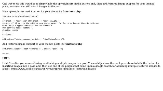 Wordpress: Allowing post attachments without allowing to insert in text (2 Solutions!!) смотреть онлайн