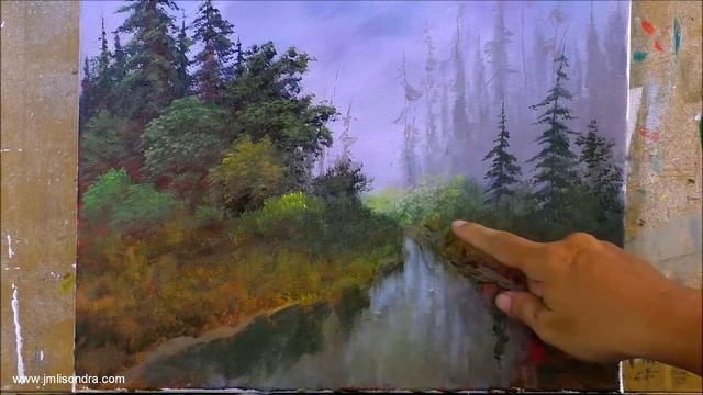 How To Paint Landscape In Acrylics - After The Rain / Time-lapse / JMLisondra