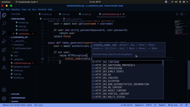 E-commerce API with FastAPI | Performing User Login and logout authentications| FastAPI-Mail смотреть онлайн