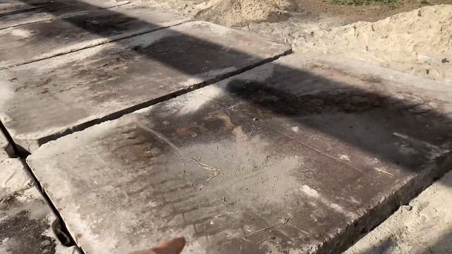 Навес 48/13.5. Уложили все дорожные плиты. Установка опорных ферм. 06.10.2023