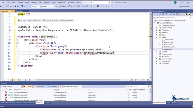 Blazor (ASP.NET Core) - Generate QR Code | Syncfusion.Blazor смотреть онлайн