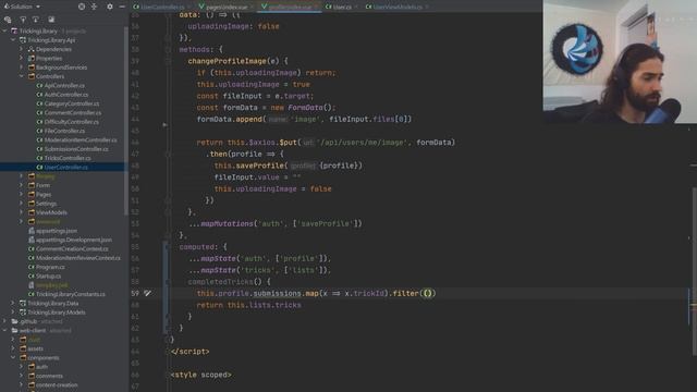 ASP.NET Core, C#, EF Core, Nuxtjs, Vuetify - User Checklist - Tricking Library Ep53 смотреть онлайн
