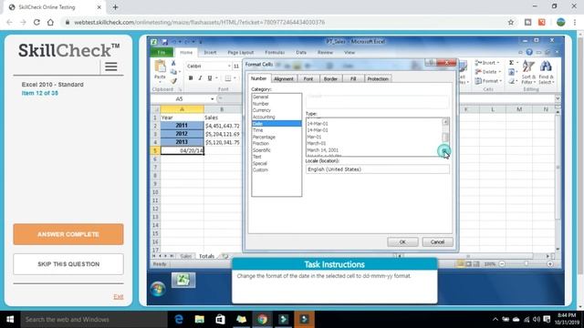display formula in excel-change format of date dd-mmm-yy смотреть онлайн