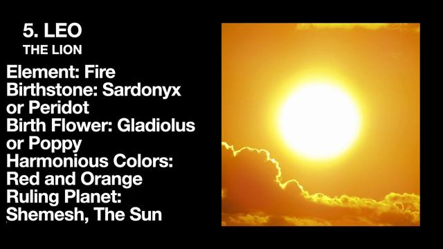 Your Zodiac Sign And Its, Birthstone, Birthflower, Color And Ruling Planet. смотреть онлайн