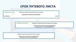 ПУТЕВЫЕ ЛИСТЫ  ЗАПОЛНЕНИЕ ПУТЕВОГО ЛИСТА