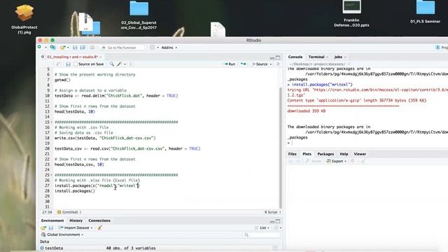 Introduction to r: 2) Reading and Writing .dat, .csv and .xlsx files смотреть онлайн